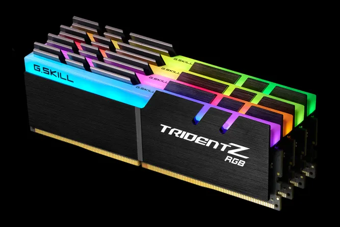 G.SKILL Trident Z RGB 64GB (4 x 16GB) DDR4 3200 MHz, CL16 Memory (XMP)