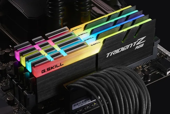 G.SKILL Trident Z RGB 64GB (4 x 16GB) DDR4 3200 MHz, CL16 Memory (XMP)