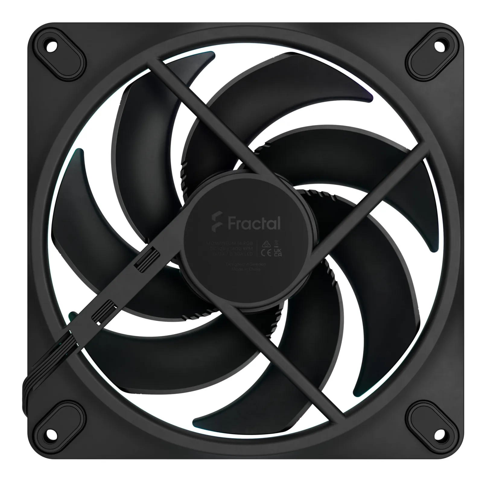 Fractal Design Momentum 14 RGB -kotelotuuletin, musta