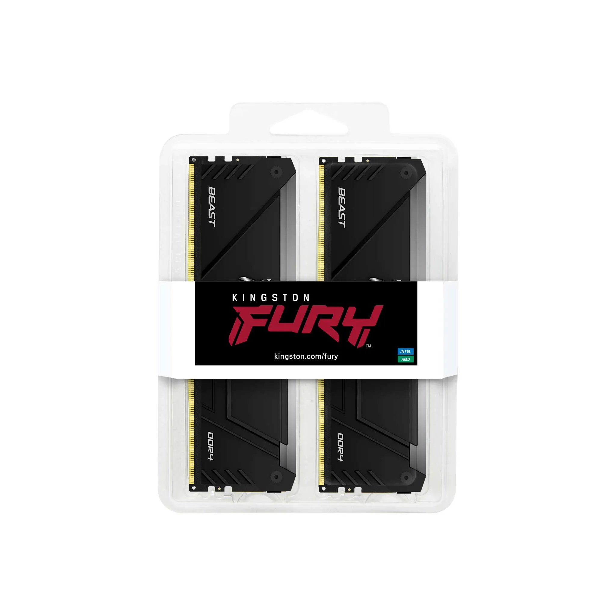 Kingston FURY Beast RGB 16GB (2 x 8GB) DDR4 3600 MHz, CL17 - memory, Black
