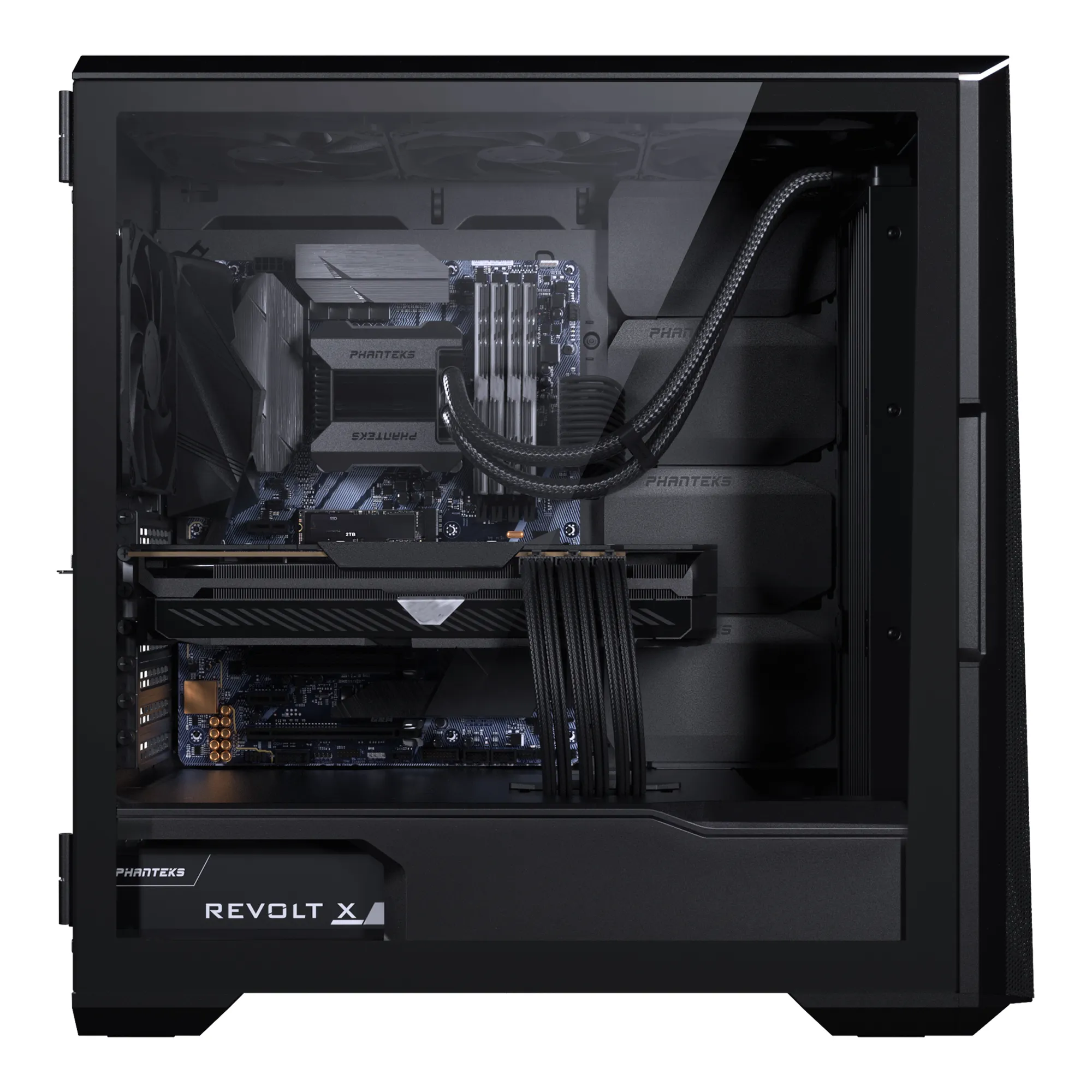 Phanteks ECLIPSE G500A - miditornikotelo, ikkunalla, Musta