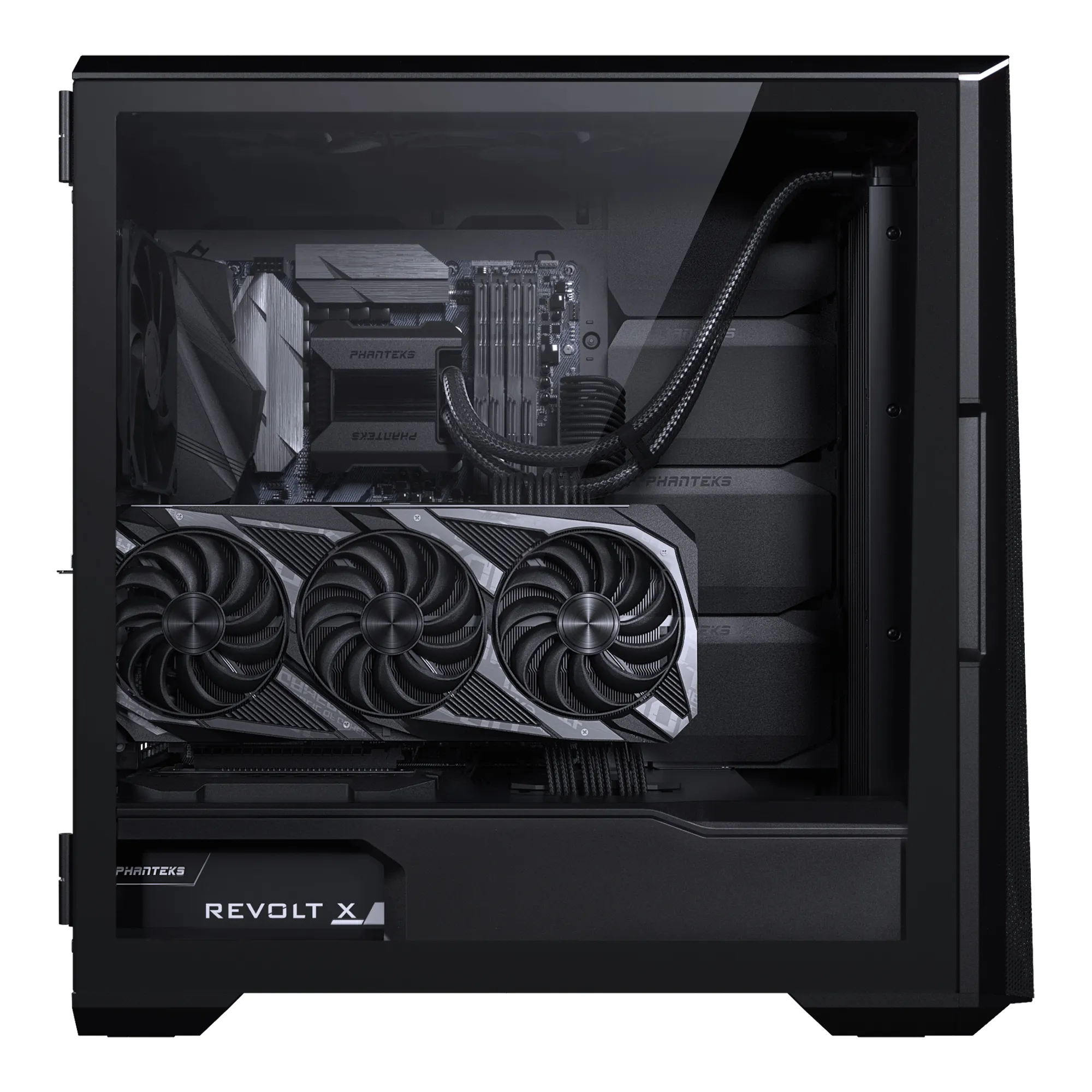 Phanteks ECLIPSE G500A - miditornikotelo, ikkunalla, Musta