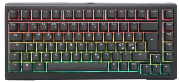 Ducky Tinker 75 RGB Hotswap 75% mekaniskt speltangentbord, Cherry MX Blue, svart