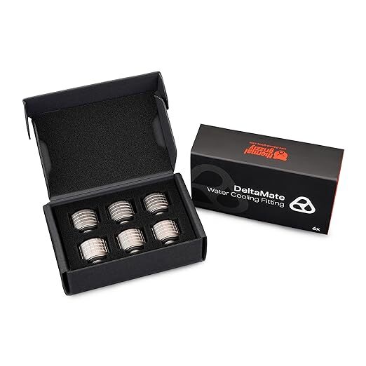 Thermal Grizzly DeltaMate ST16, kompressionskoppling, 6-pack, matt nickel