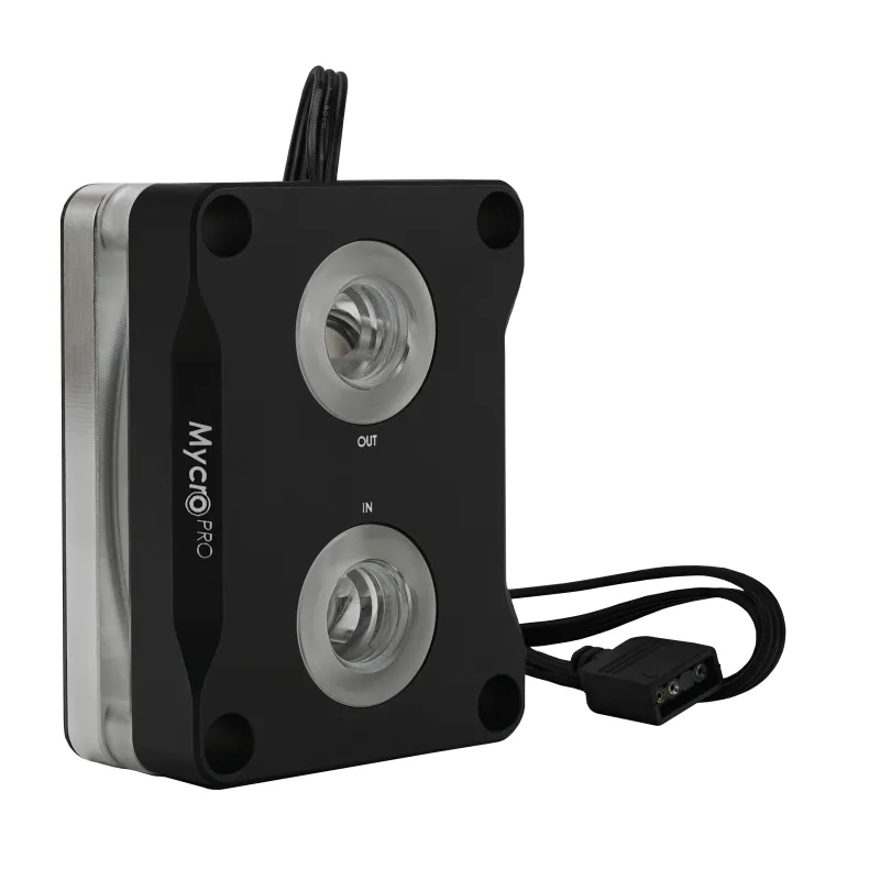 Thermal Grizzly AMD Mycro Direct-Die Pro RGB V1 G1/4" AM5 ARGB direct-die cooler, svart, silver