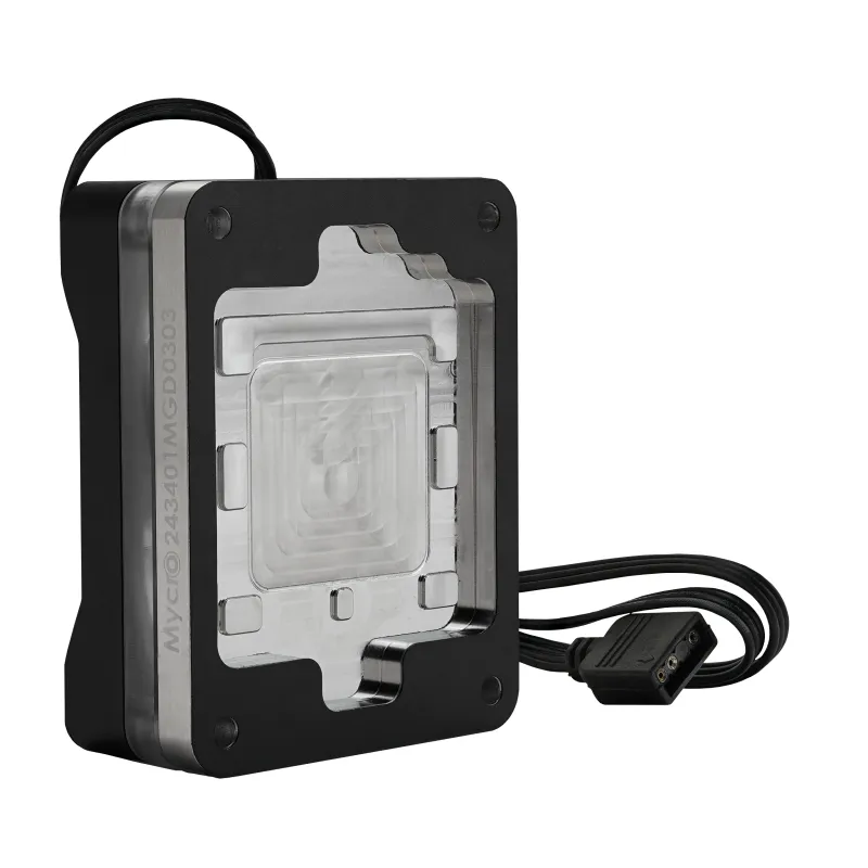 Thermal Grizzly AMD Mycro Direct-Die Pro RGB V1 G1/4" AM5 ARGB direct-die cooler, svart, silver