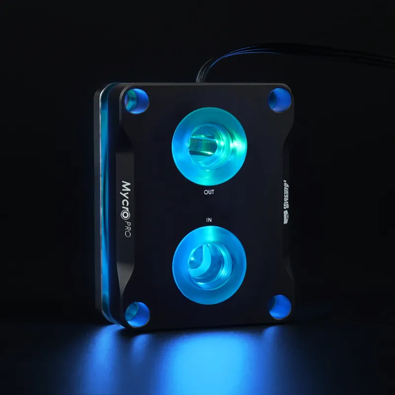 Thermal Grizzly AMD Mycro Direct-Die Pro RGB V1 G1/4" AM5 ARGB direct-die cooler, svart, silver