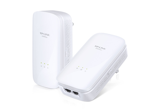 TP-LINK AV1000 2-Port Gigabit Powerline Starter Kit 1000Mbps Powerline Data Rate  2 Gigabit Ethernet ports HomePlug AV2