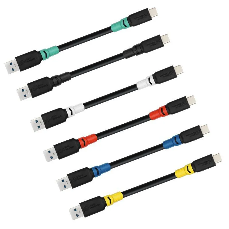 MicroConnect ColorFlex USB 3.2 Gen 2 USB-C &ndash; USB-A kabel, 3 m, svart