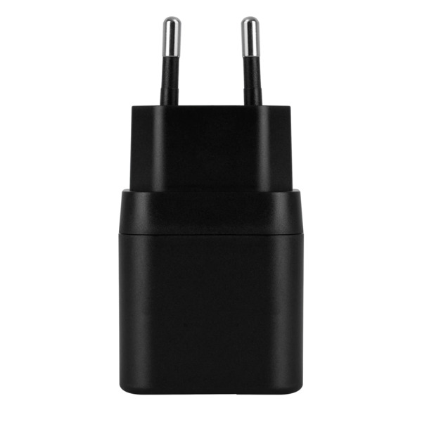 Deltaco 1x USB-A 18 W, 1x USB-C PD 20 W USB - charger, black