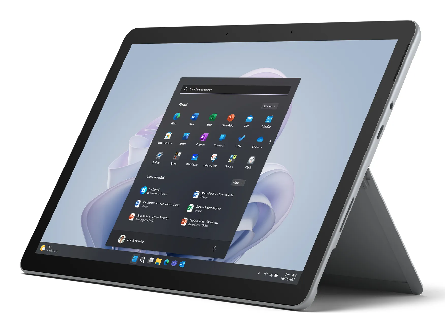Microsoft Surface Go 4 10.5", Intel N200, 8/128GB, Wi-Fi, Win 11 Pro, Platinum