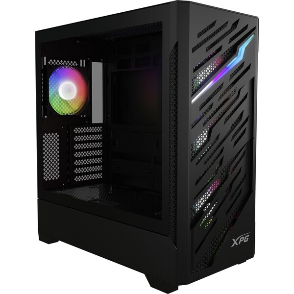 ADATA STARKER AIR BTF Midi-Tower Case with window and RGB lighting, Black