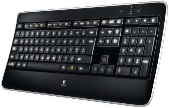 Logitech Wireless Illuminated Keyboard K800 - N&auml;pp&auml;imist&ouml; - langaton - 2.4 GHz - tanska