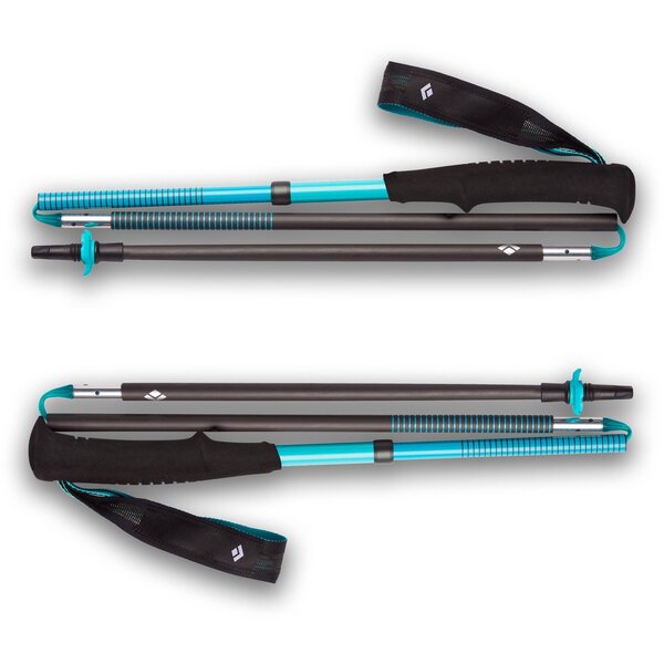 black Diamond Distance Carbon Z trekking poles, fitness equipment (turquoise, 1 pair, 115 cm)