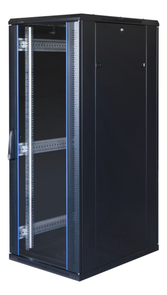 TOTEN System G, 19&quot; golvsk&aring;p, 32U, 600x800, glasd&ouml;rr fram, perforerad