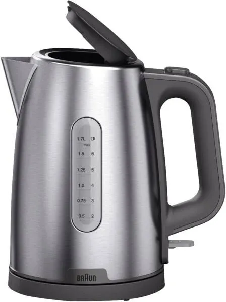 Braun PurShine WK 1500 vattenkokare, 1,7 l, 2200 W, grå