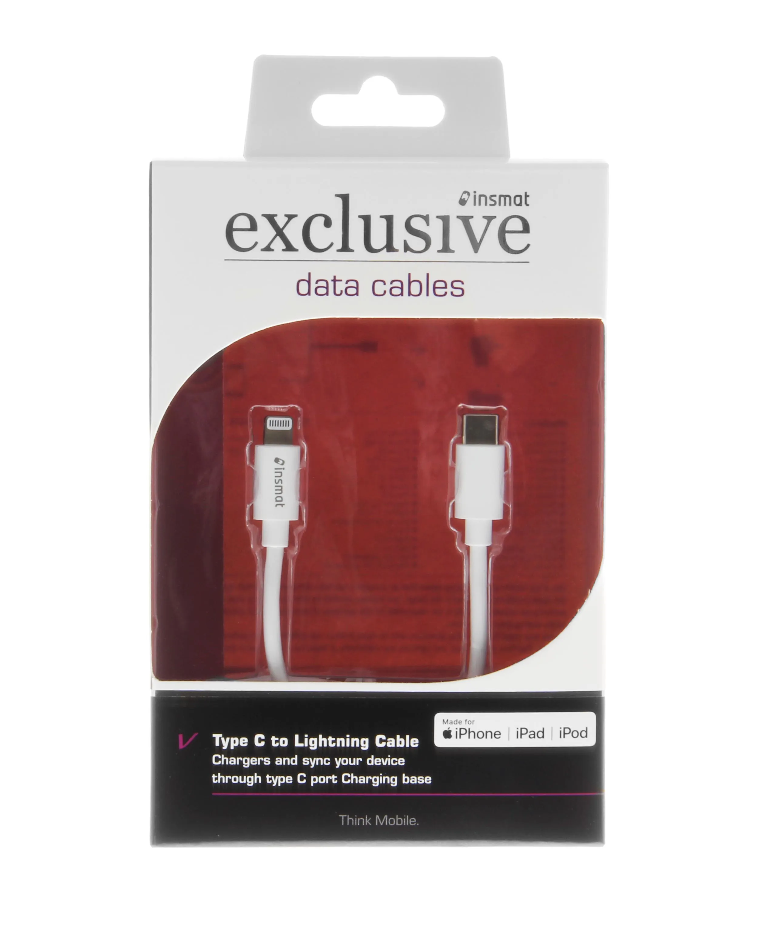 Insmat USB-C - Lightning - cable, 1.5 m, White