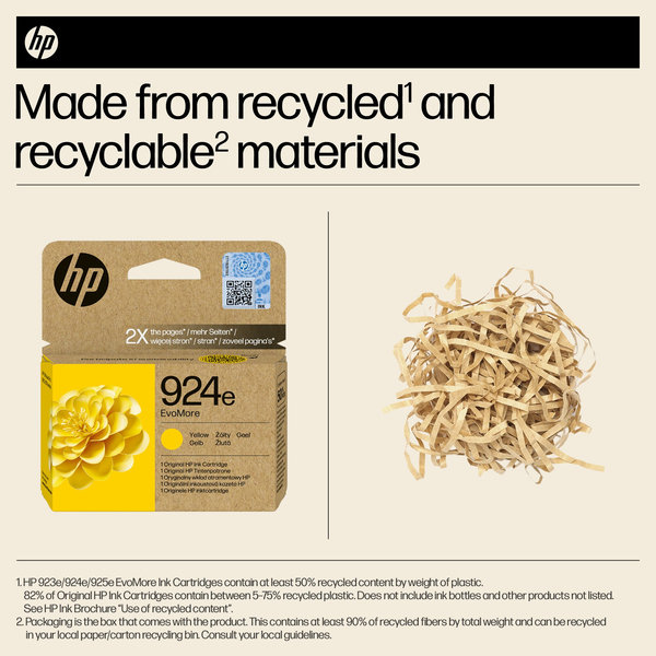 HP/InkHP 924e EvoMore YL Original Ink Ca
