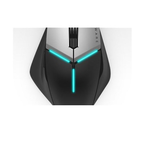 Dell Alienware AW958 -pelihiiri, Musta/Hopea