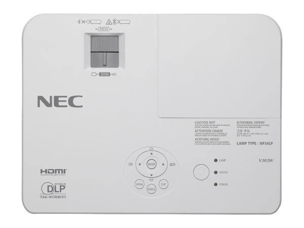 NEC V332X - DLP, 3300 ANSI, 32dB (eco), 2,8kg, 1xVGA, 2xHDMI (1xMHL), LAN