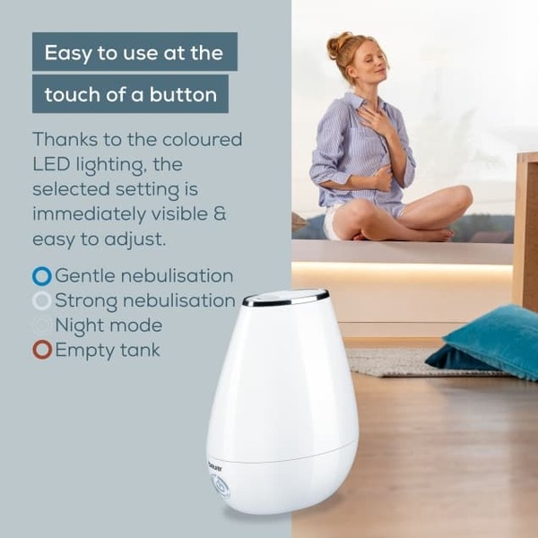 Beurer LB37 Ultrasonic Humidifier, White, 2 Litres