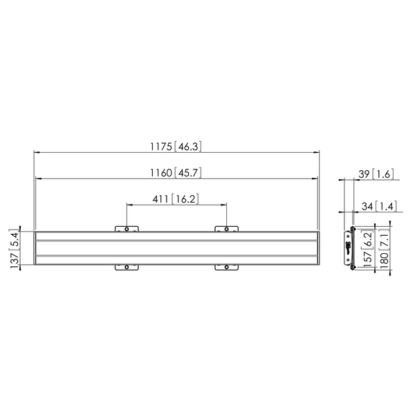 Vogel's Pro PFB 3411 Interface bar 1175mm Silver