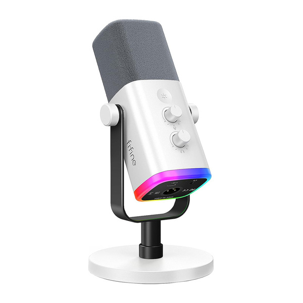 FIFINE AM8W, USB/XLR, dynamisk mikrofon, vit