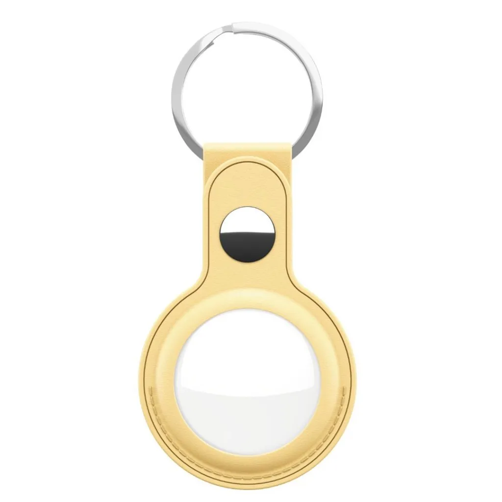 KeyBudz Leather Keyring, AirTag - nyckelring, Gul