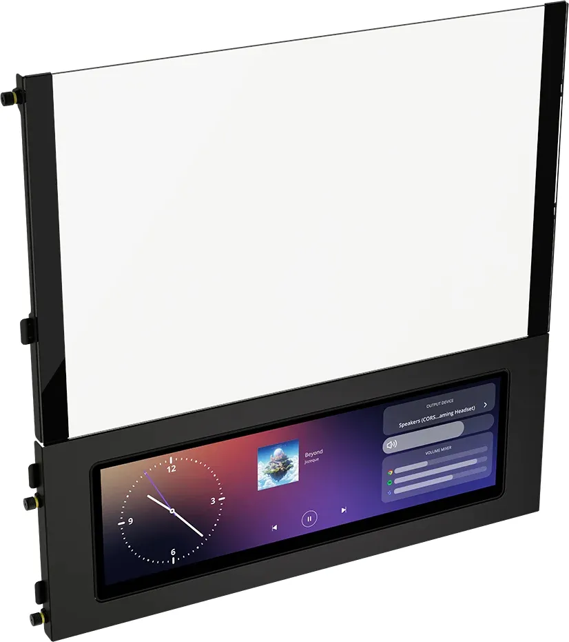 CORSAIR FRAME 4000D LCD RS ARGB Midi-Tower Case with window and RGB lighting, Black