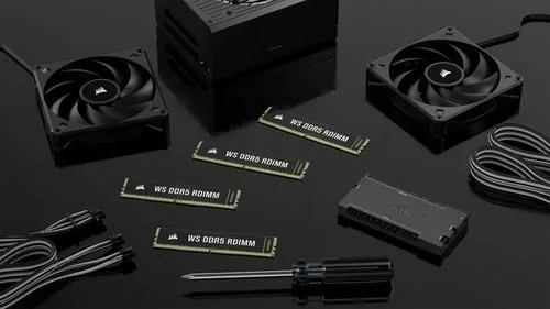 CORSAIR WS 64GB 4x16GB DDR5 6000MT/s RDIMM CL40-40-40-77 1.35V AMD EXPO &amp; Intel XMP Memory