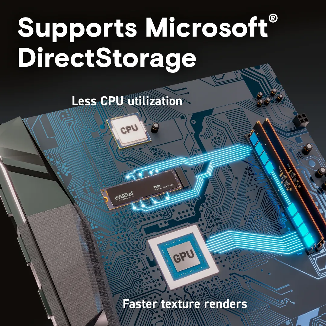 Crucial T500 500 GB, PCIe 4.0, M.2 - SSD