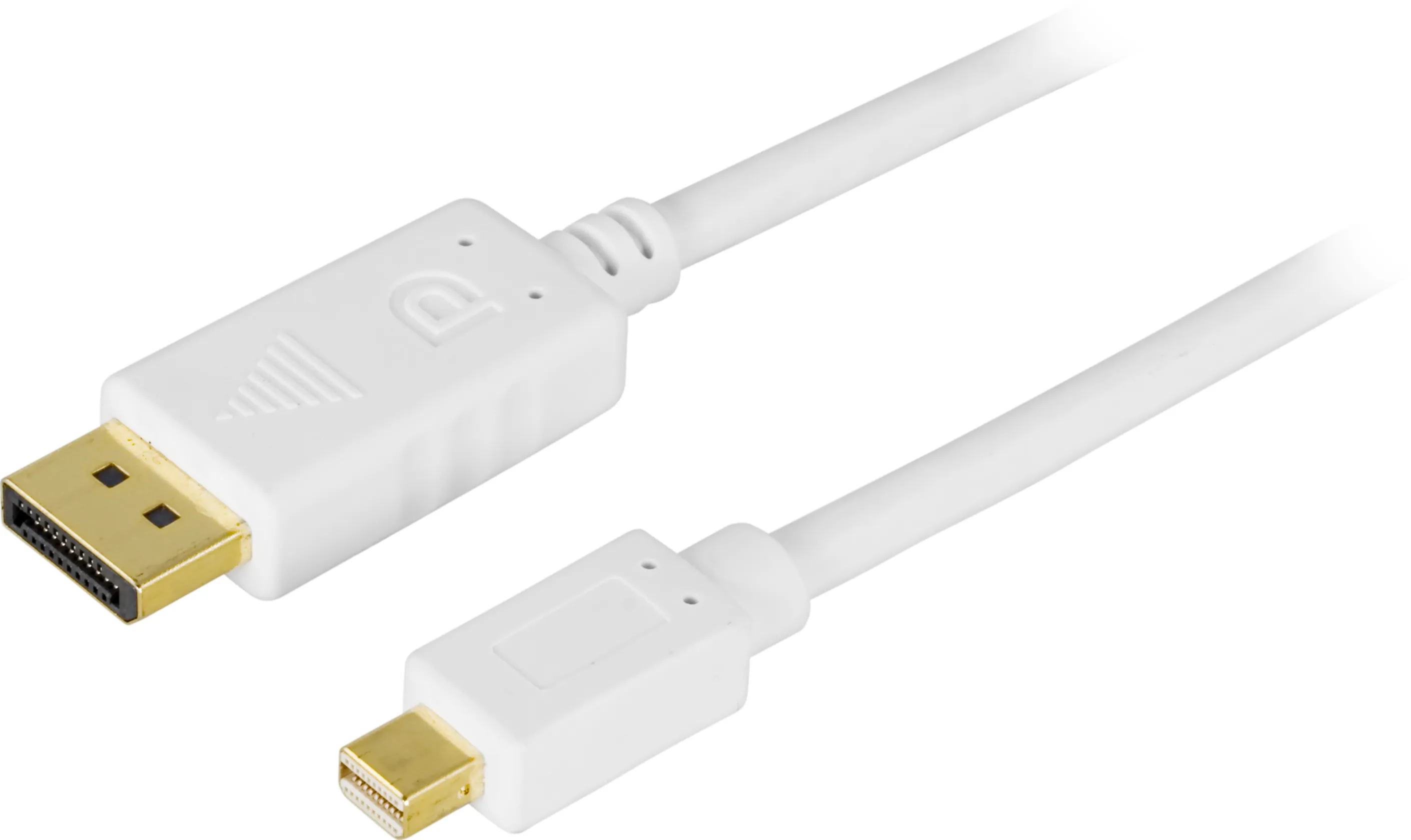Deltaco  DisplayPort &ndash; Mini DisplayPort 1.2 - cable, 2 m, White