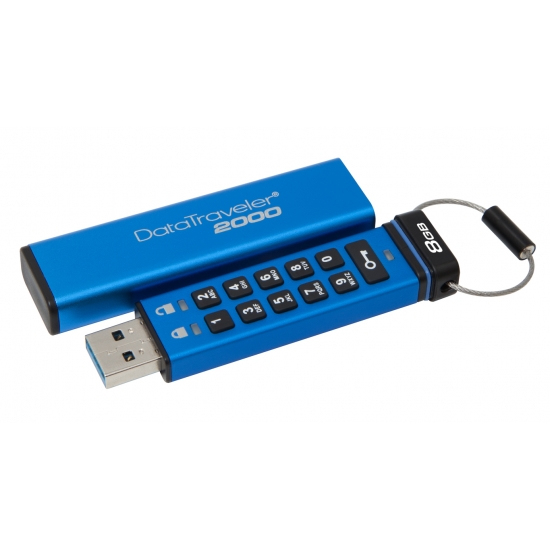 Kingston 8GB Datatraveler 2000 USB - memory stick, Blue