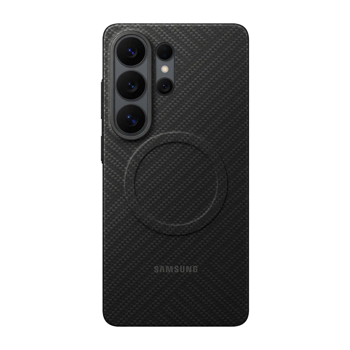 Samsung Galaxy S26 Ultra Carbon Magnet Case -suojakuori, Musta