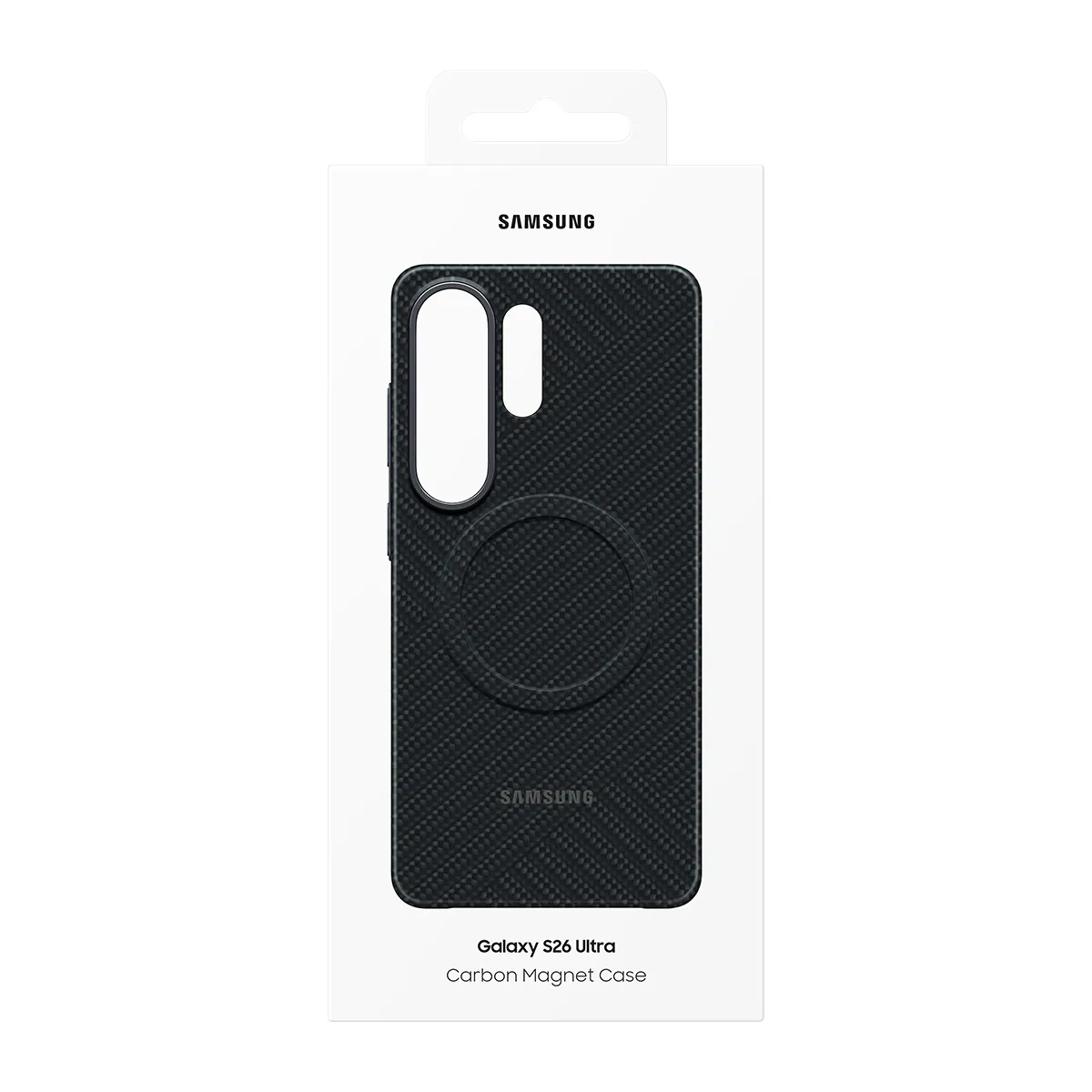 Samsung Galaxy S26 Ultra Carbon Magnet Case -suojakuori, Musta