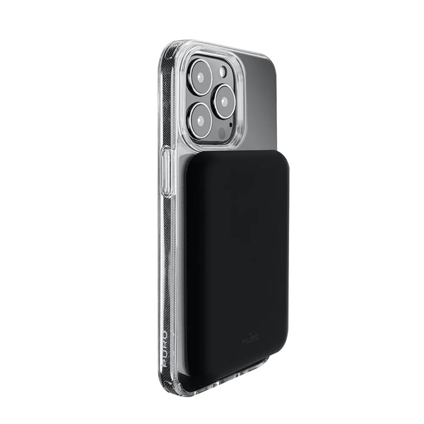 Puro SLIM POWER MAG 4000mAh magnetic power bank for iPhone 12 series or later, black