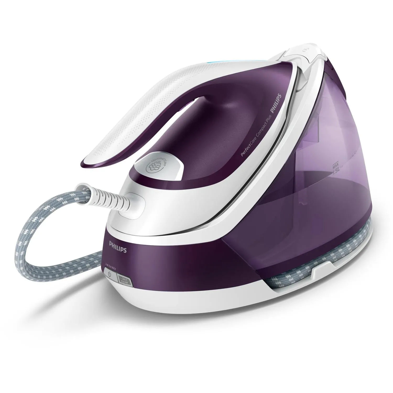 Philips PerfectCare Compact Plus GC7933/30 Steam Generator Iron, 2400W, 6.5 bar, 1.5L, Violet