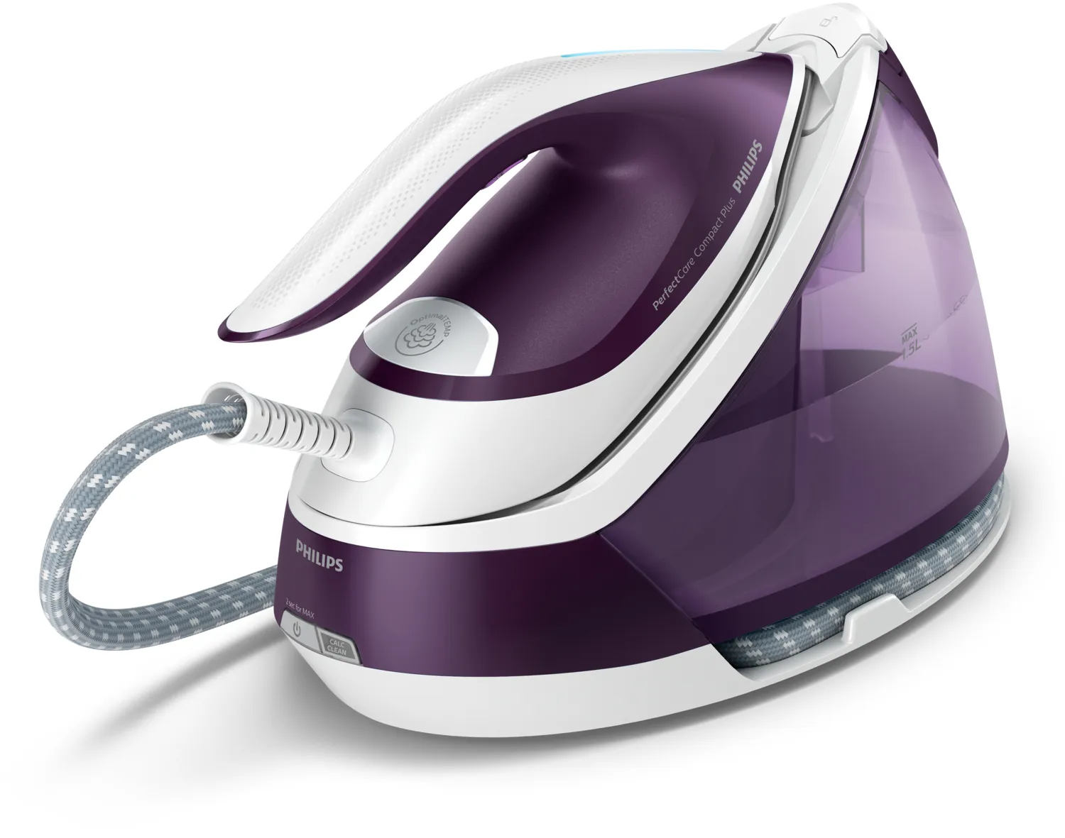 Philips PerfectCare Compact Plus GC7933/30 Steam Generator Iron, 2400W, 6.5 bar, 1.5L, Violet