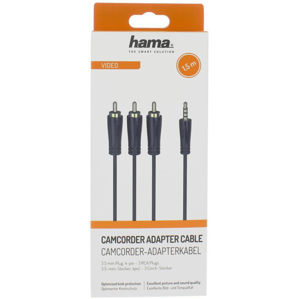 HAMA Kabel 4pin 3.5mm-3xRCA