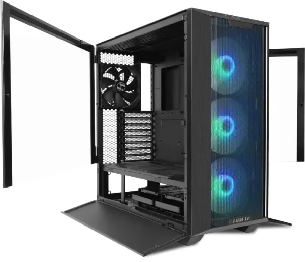 Lian Li LANCOOL III - miditower chassi, Svart, Transparent