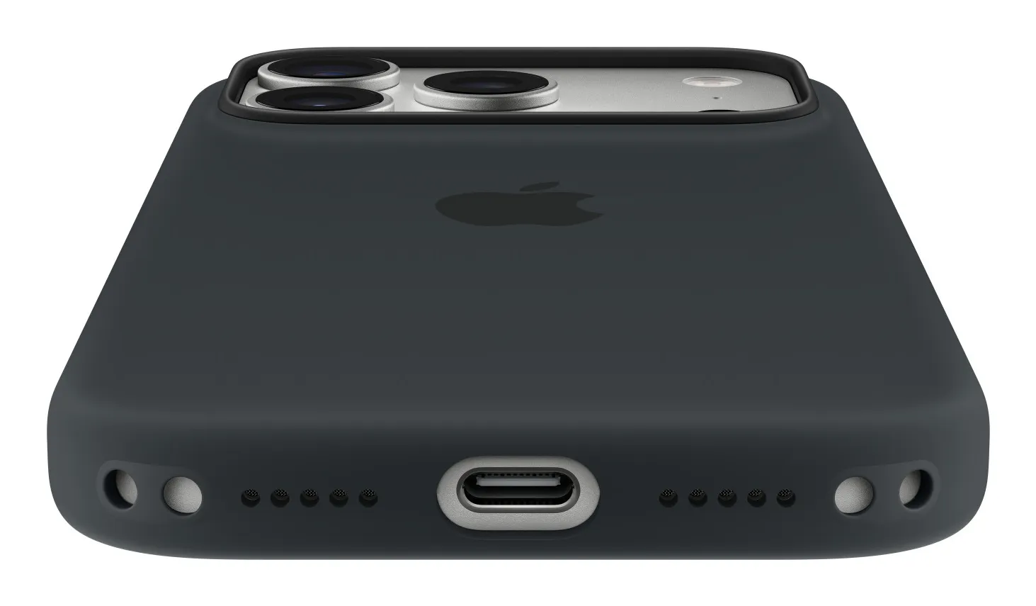 Apple iPhone 17 Pro, MagSafe -silikonikuori, Musta