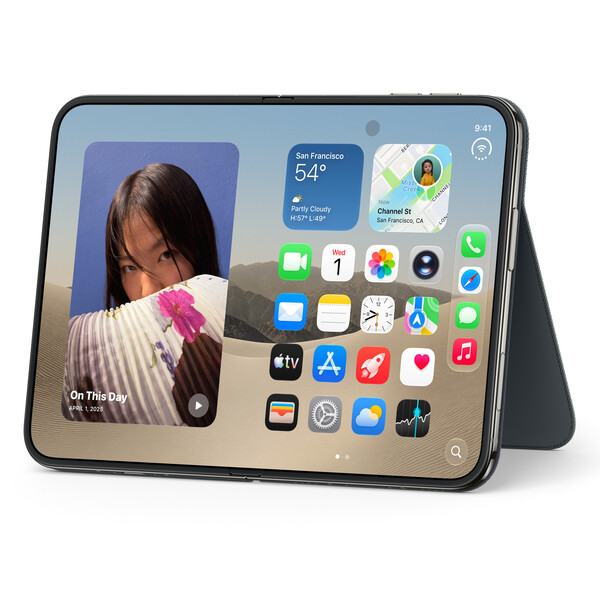 Apple iPhone Duo Folio p&ouml;yt&auml;tuella, musteensininen