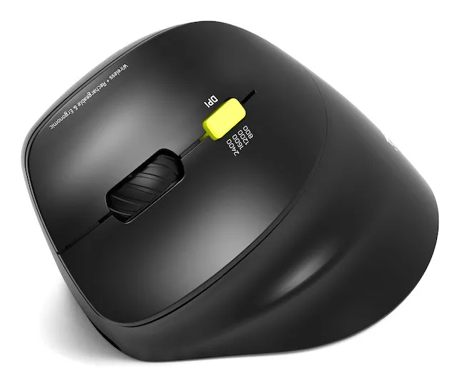 PORT Designs PD-910008 tr&aring;dl&ouml;s ergonomisk mus, svart
