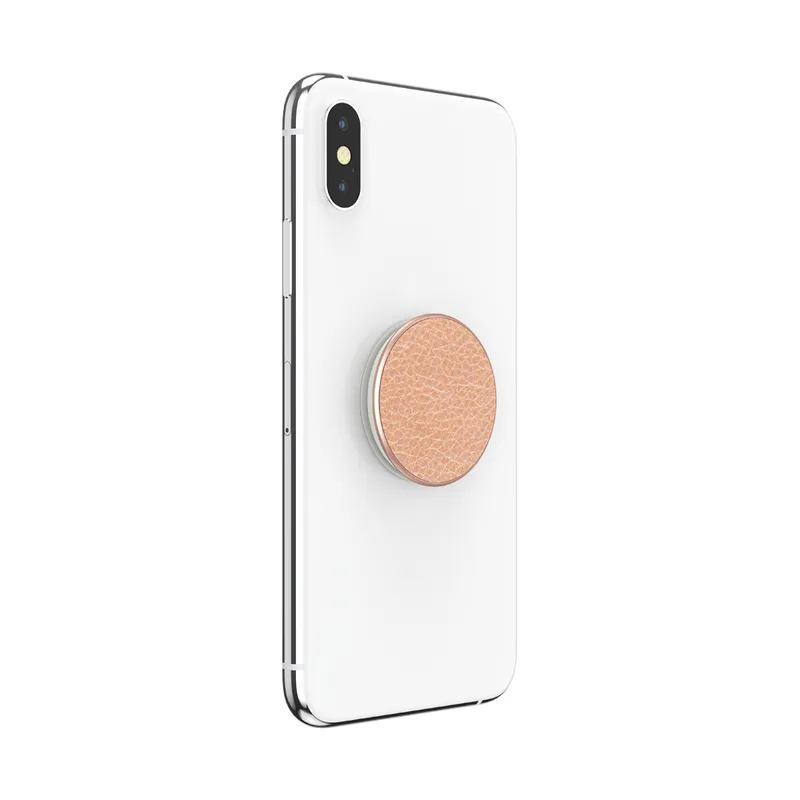 POPSOCKETS Pebbled Vegan Leather Rose Gold