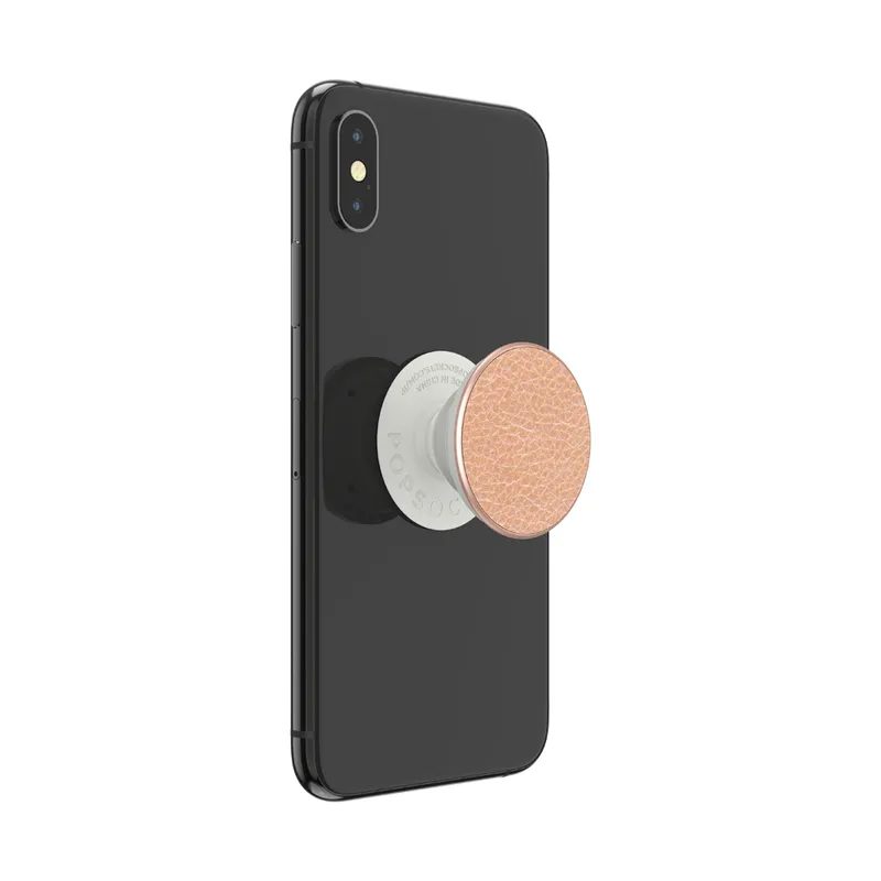 POPSOCKETS Pebbled Vegan Leather Rose Gold