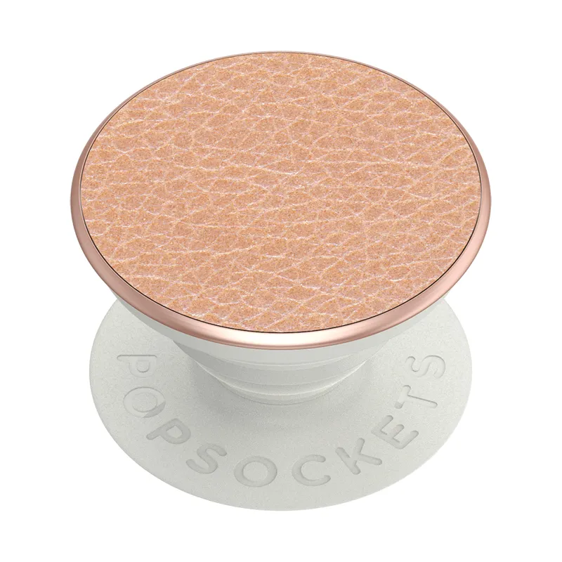 POPSOCKETS Pebbled Vegan Leather Rose Gold