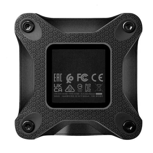 A-DATA SD620 512GB External SSD with USB 3.2 Gen 2, Rugged, Portable, for console gaming, Black