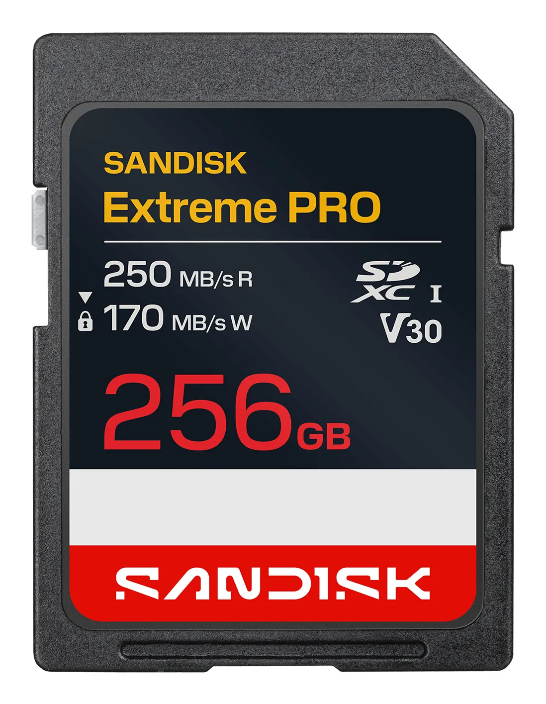 SanDisk Extreme PRO 256 GB SDXC UHS-I U3 V30 A2 kort, svart