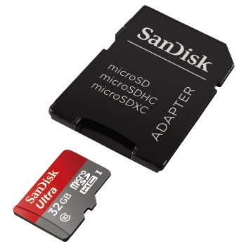SANDISK Micro SDHC Ultra 32 GB 80MB/s UHS-I Adapter