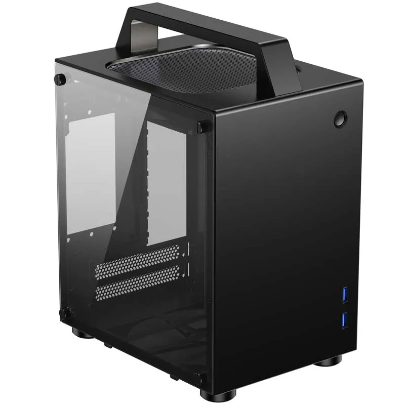 Jonsbo T8, Tempered Glass -Mini-ITX-kotelo, musta